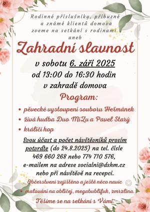 Radostné setkání v zahradě